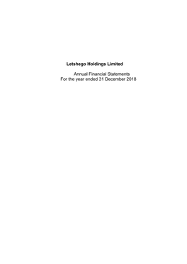 Letshego Holdings Limited Annual Financial Statements for the Year