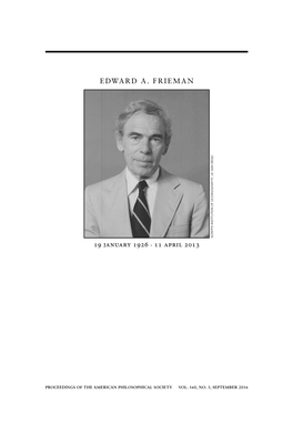 EDWARD A. FRIEMAN SCRIPPS INSTITUTION of OCEANOGRAPHY, UC SAN DIEGO SCRIPPS INSTITUTION of OCEANOGRAPHY, 19 January 1926