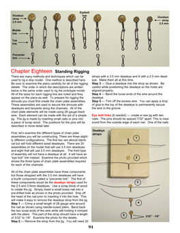 Chapter Eighteen Standing Rigging There Are Many Methods and Techniques Which Can Be Strops with a 3.5 Mm Deadeye and 8 with a 2.5 Mm Dead- Used to Rig a Ship Model