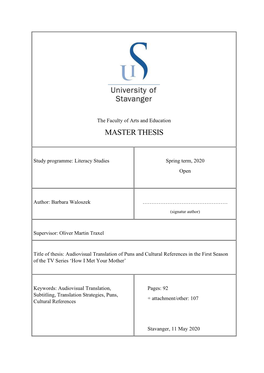 Master Thesis