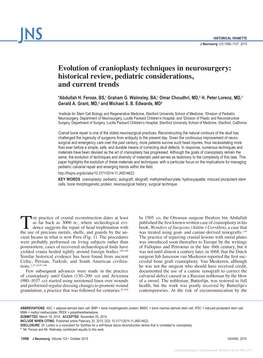 Evolution of Cranioplasty Techniques in Neurosurgery: Historical Review, Pediatric Considerations, and Current Trends