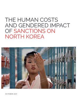 The Human Costs and Gendered Impact of Sanctions on North Korea