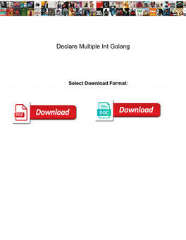 Declare Multiple Int Golang