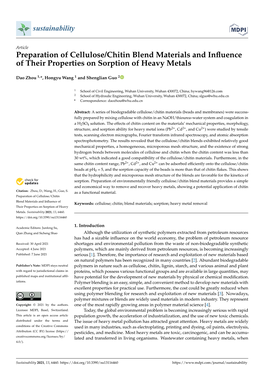 Preparation of Cellulose/Chitin Blend Materials and Influence of Their