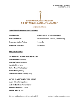 2019 IPA Nomination 24Th Satelilite FINAL 12-2-2019