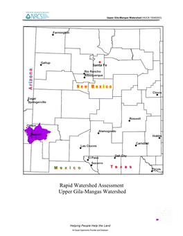 Upper Gila-Mangas Watershed (HUC8 15040002)