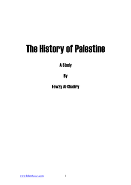 The History of Palestine