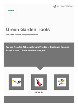 Green Garden Tools