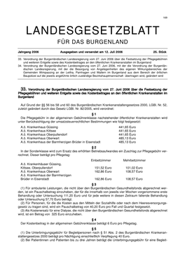 Landesgesetzblatt Für Das Burgenland