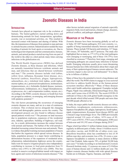 Zoonotic Diseases in India