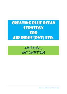 CREATING BLUE OCEAN STRATEGY for AIR INDUS (PVT) Ltd