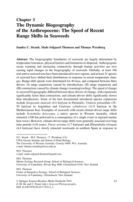 The Speed of Recent Range Shifts in Seaweeds