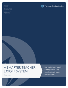 A Smarter Teacher Layoff System