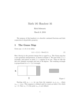 Math 181 Handout 16