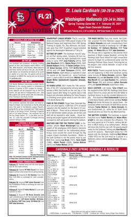 GAME NOTES RHP Jack Flaherty (4-3, 4.91 in 2020) Vs