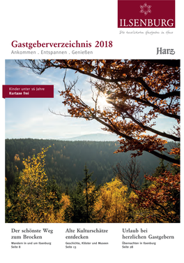 Gastgeberverzeichnis 2018 C D Crolastraße B3/B4 Darlingeröder Straße D5 GÜTESIEGEL Ankommen