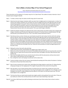 Creating a Contour Map of Your School Playground