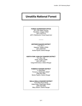 Umatilla National Forest