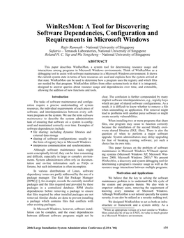 A Tool for Discovering Software Dependencies