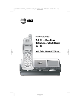 2.4 Ghz Cordless Telephone/Clock Radio E2120