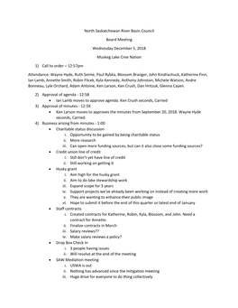 Minutes - 12:59  Ken Larson Moves to Approves the Minutes from September 20, 2018