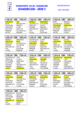 Girone B S.Dona’ - Portogruaro