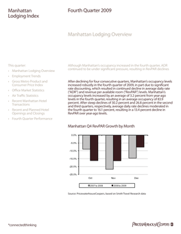 Manhattan Lodging Overview