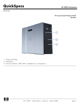 HP Z800 Workstation Overview