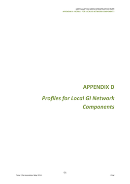 APPENDIX D Profiles for Local GI Network Components