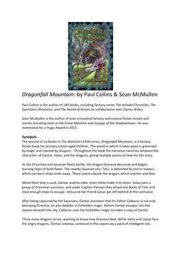 Dragonfall Mountain: by Paul Collins & Sean Mcmullen