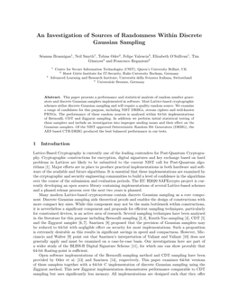 An Investigation of Sources of Randomness Within Discrete Gaussian Sampling