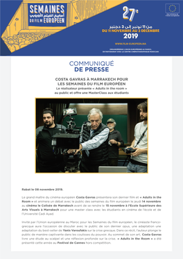 Communiqué De Presse