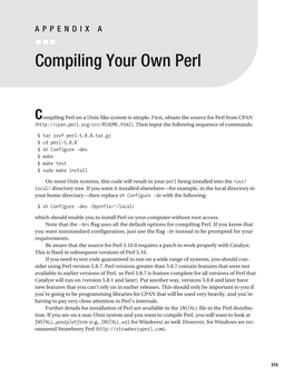 Compiling Your Own Perl