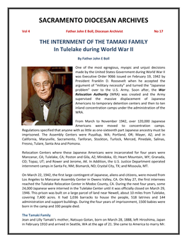 THE INTERNMENT of the TAMAKI FAMILY in Tulelake During World War II