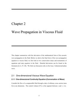 Chapter 2 Wave Propagation in Viscous Fluid
