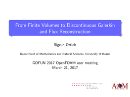 From Finite Volumes to Discontinuous Galerkin and Flux Reconstruction