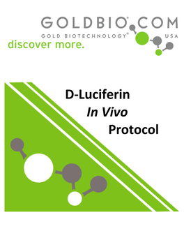 D-Luciferin in Vivo Protocol