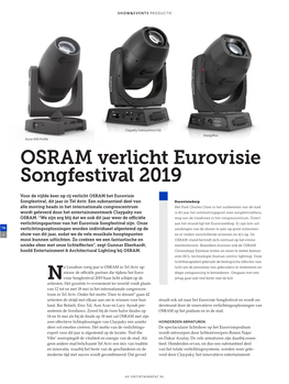 OSRAM Verlicht Eurovisie Songfestival 2019
