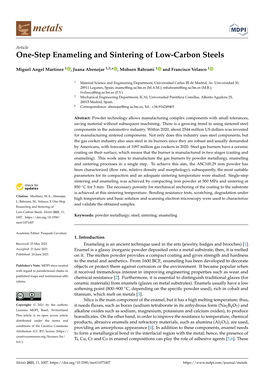 One-Step Enameling and Sintering of Low-Carbon Steels