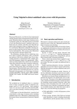 Using Valgrind to Detect Undefined Value Errors with Bit-Precision