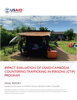 Impact Evaluation of Usaid/Cambodia Countering Trafficking in Persons (Ctip) Program