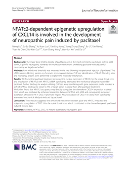 Nfatc2-Dependent Epigenetic Upregulation of CXCL14 Is Involved