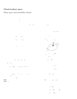 Classical Phase Space Phase Space and Probability Density