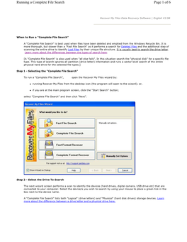 Of 6 Running a Complete File Search
