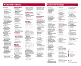 KEY Campus Buildings(In Alpha and Numerical Order)