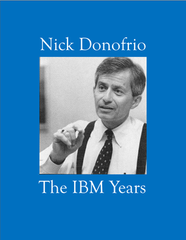 Nick Donofrio the IBM Years