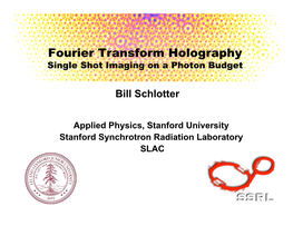 Fourier Transform Holography Single Shot Imaging on a Photon Budget