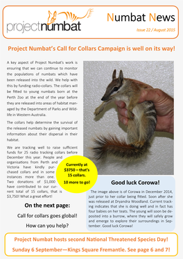 Numbat News Issue 22 / August 2015