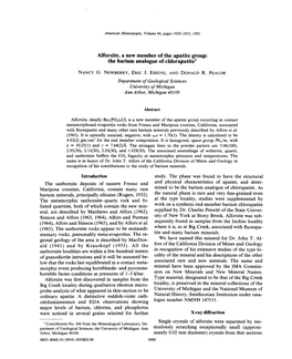 Alforsite, a New Member of the Apatite Group: the Barium Analogue of Chlorapatite1