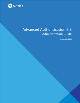 Advanced Authentication 6.3 Administration Guide